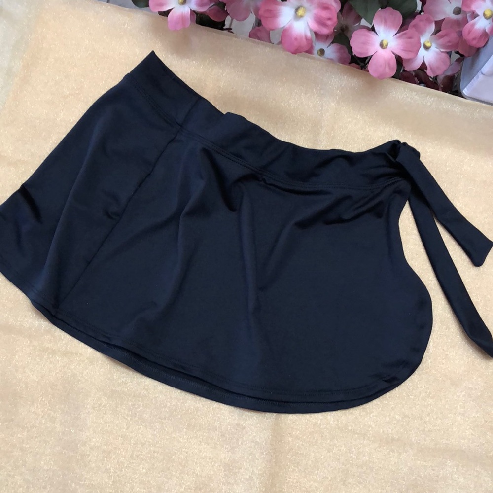 “Sarong” Swimsuit Wrap Soft Poly/Spandex ~Black